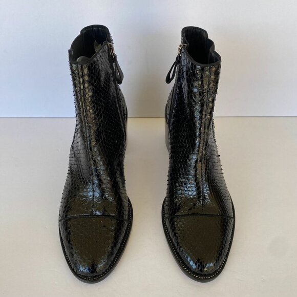 NEW Alexandre Birman Margareth Black Python Chelsea Bootie Size 40.5 (US 10) - Picture 9 of 9
